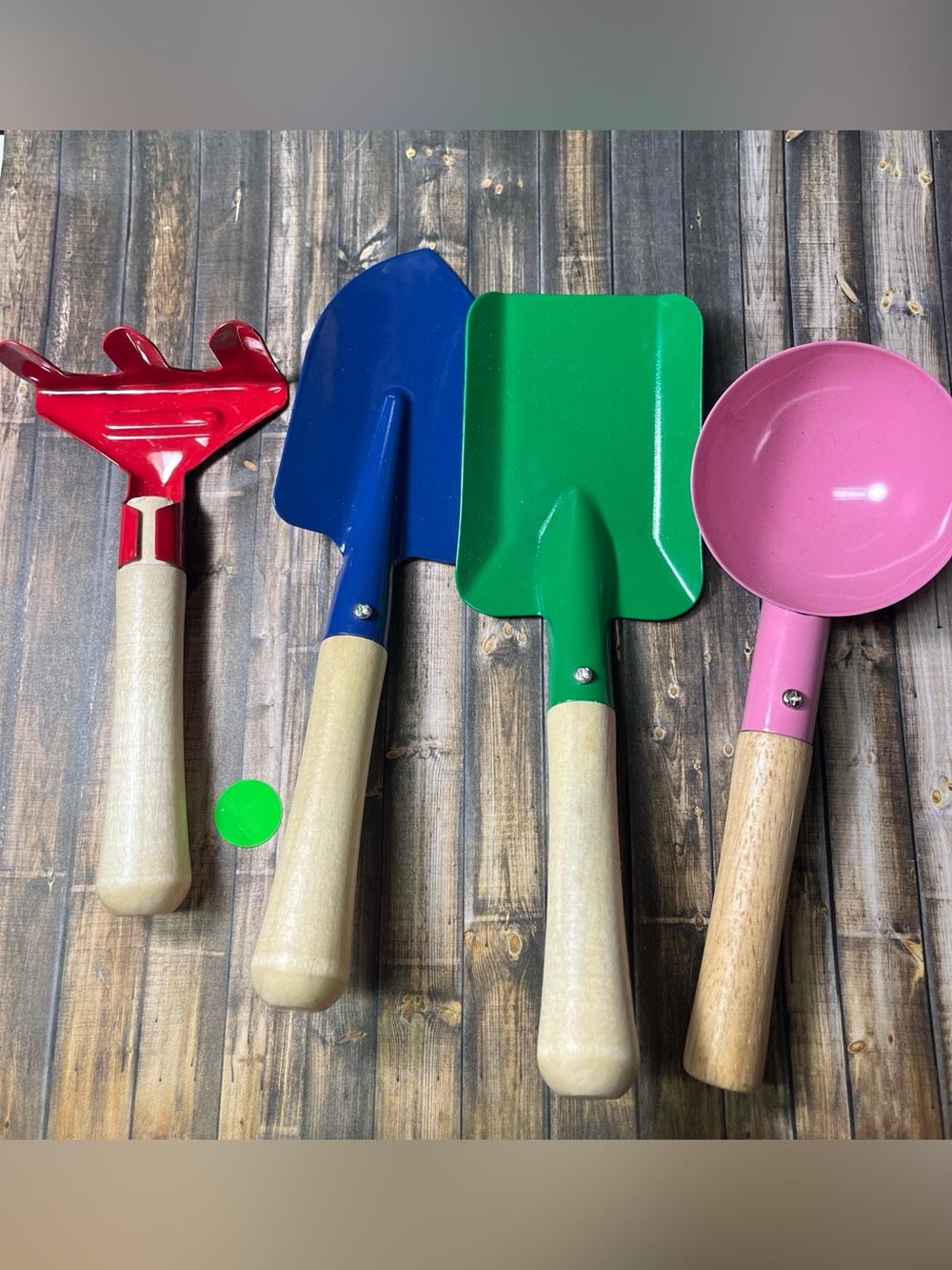 Metal Gardening Set Toddler Tools Handle, Beach Sand Toys for Outside Toys